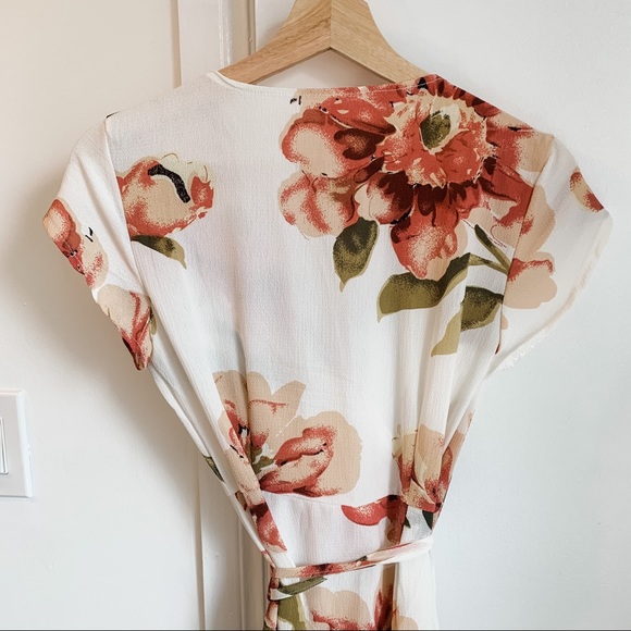SOLD - Floral Midi Wrap Dress - Picture 3 of 5